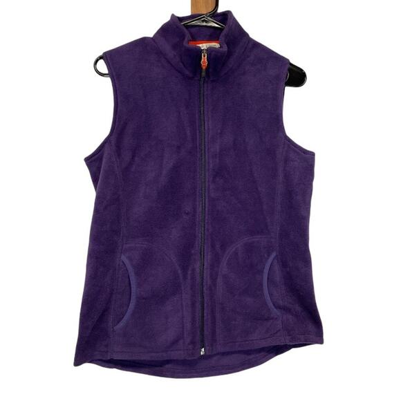 Woolrich Purple‎ Sleeveless Full Zip Fleece Jacket Vest Size S - Picture 1 of 11